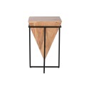 Tavolino Aggiuntivo Home ESPRIT Marrone Nero Metallo Acacia 41 x 41 x 67 cm