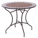 Mesa de apoio Persea Branco Castanho Cerâmica 90 x 90 x 75 cm