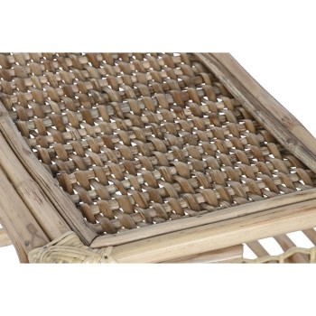 Mesa de Centro Home ESPRIT Natural Bambu Rotim 76 x 46 x 40 cm