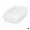 Caixa empilhável para sapatos Transparente Plástico 19 x 10,5 x 33 cm (12 Unidades)