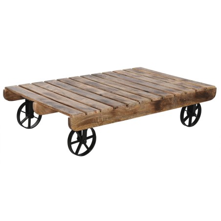 Centre Table Home ESPRIT Black Natural Metal Mango wood 130 x 80 x 32 cm Centre Table Home ESPRIT Black Natural Metal Mango wood 130 x 80 x 32 cm