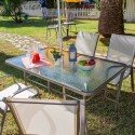 Dining Table Clasic Crystal Iron 150 x 90 x 72 cm
