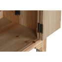 Comodino Home ESPRIT Nero Naturale Legno di abete Legno MDF 45 x 34 x 66 cm