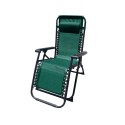 Marbueno Espreguiçadeira Dobrável Aço Com Almofada Jardim e Piscina 90X66X108 cm Gravidade Zero Verde 10008