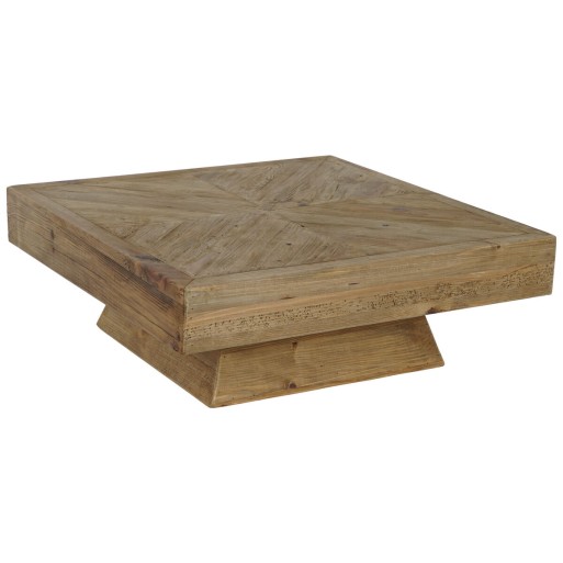 Mesa de Centro Home ESPRIT Castanho madeira de pinho 100 x 100 x 36 cm