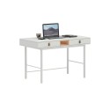 Secretária Home ESPRIT Branco Natural Poliuretano Madeira MDF 120 x 60 x 75 cm