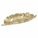 Schale DKD Home Decor Gold Harz Tropical Pflanzenblatt (39 x 18 x 4,7 cm)