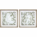 Cadre DKD Home Decor 42 x 3 x 42 cm Fleurs Scandinave (2 Unités)