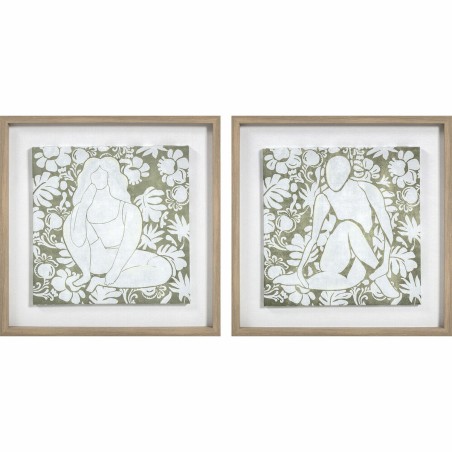 Cadre DKD Home Decor 42 x 3 x 42 cm Fleurs Scandinave (2 Unités) Cadre DKD Home Decor 42 x 3 x 42 cm Fleurs Scandinave (2 Unités)