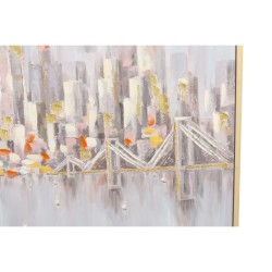 Pintura DKD Home Decor Cidade 100 x 4 x 100 cm Loft (2 Unidades)