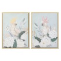 Cuadro DKD Home Decor 60 x 4 x 80 cm Flores Tropical (2 Unidades)