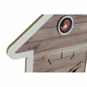 Relógio de Parede DKD Home Decor 32 x 5 x 56 cm Natural Branco Plástico Casa Madeira MDF (2 Unidades)