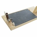 Suporte para Presunto de Madeira DKD Home Decor Aço inoxidável Ardósia Ferro Pinheiro (36 x 3 x 1 cm) (44 x 20 x 31 cm) (2 pcs)