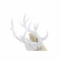 Christmas bauble DKD Home Decor Beige Polyester White polystyrene Reindeer (9 x 24 x 33 cm)