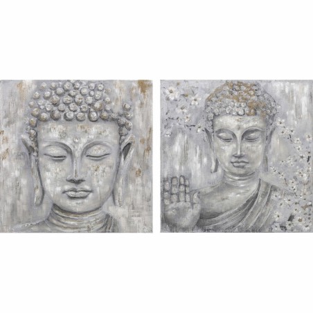 Quadro DKD Home Decor 100 x 2,4 x 100 cm Buddha Orientale (2 Unità) Quadro DKD Home Decor 100 x 2,4 x 100 cm Buddha Orientale (2 Unità)