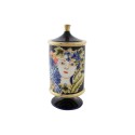 Vaso DKD Home Decor Face Porcelana Azul 11 x 11 x 25 cm Multicolor