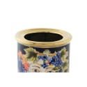 Vaso DKD Home Decor Face Porcelana Azul 11 x 11 x 25 cm Multicolor