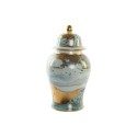 Vaso DKD Home Decor Porcelana Azul Moderno (22 x 22 x 41 cm)