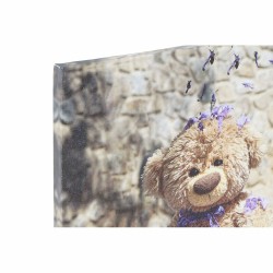 Pintura DKD Home Decor S3018130 Urso Infantil (28 x 1,5 x 28 cm) (4 Unidades)