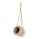 Blumentopf DKD Home Decor Braun Schnur Paulonia-Holz (16 x 16 x 53 cm)