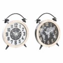Tafelklok DKD Home Decor 41 x 6,5 x 52,5 cm Cristal Natural Preto Branco Ferro Vintage Madeira MDF (2 Unidades)