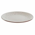 Flad plade DKD Home Decor Beige Braun Steingut (21 x 21 x 2.5 cm)