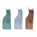 Avental com Bolso DKD Home Decor Castanho Turquesa Poliéster Algodão Verde Azul celeste (70 x 0.5 x 80 cm) (3 pcs)