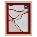 Cornice Portafoto 16515 Rosso Marrone 18,8 x 2 x 24 cm Cristallo Legno Plastica