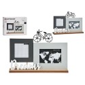 Moldura de Fotos Dreams Preto Cinzento Branco Madeira (37,5 x 6 x 26,5 cm)