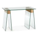 Hall de Entrada Castanho Transparente Vidro Madeira MDF 40 x 75 x 120 cm