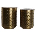 Conjunto de 2 mesas Home ESPRIT Dourado Metal 43 x 43 x 54 cm