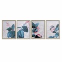 Cuadro DKD Home Decor Tropical Hoja de planta 45 x 3,5 x 60 cm (4 Unidades)