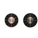 Relógio de Parede DKD Home Decor Preto Cobre Prateado Alumínio Plástico Moderno 30 x 4 x 30 cm (2 Unidades)