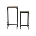 Conjunto de 2 mesas Home ESPRIT Preto Natural 38 x 38 x 75 cm