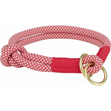 Collar de Adiestramiento para Perros Trixie Soft Rope Rojo Crema S/M 40 cm