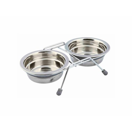 Comedouro para Cão Trixie Aço inoxidável 250 ml Duplo 2 x 250 ml