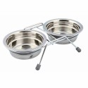 Comedouro para Cão Trixie Aço inoxidável 250 ml Duplo 2 x 250 ml