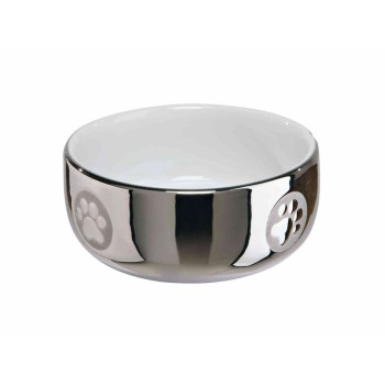 Comedouro para Gato Trixie Branco Prateado