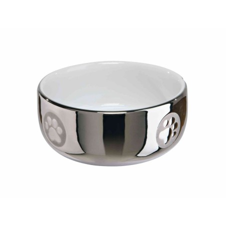 Comedouro para Gato Trixie Branco Prateado
