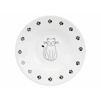 Comedouro para Gato Trixie Branco 15 cm