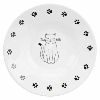 Comedouro para Gato Trixie Branco 15 cm