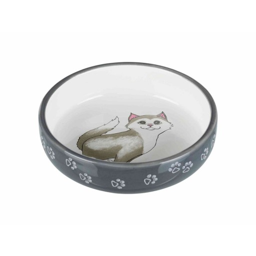 Comedouro para Gato Trixie Branco Cinzento