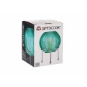 Vase Blau Bold 14,5 x 19,5 x 14,5 cm Silberfarben Metall Glas