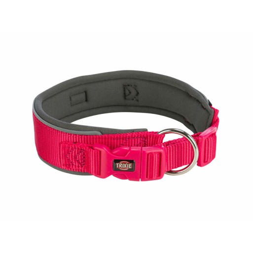 Dog collar Trixie Premium Graphite Fuchsia M/L 40-48 cm