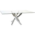 Dining Table DKD Home Decor Transparent Metal Crystal 150 x 90 x 75 cm
