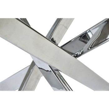 Dining Table DKD Home Decor Transparent Metal Crystal 150 x 90 x 75 cm