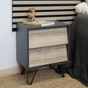 Nachttisch Vinthera Moa Braun Grau 40 x 49,5 x 30 cm
