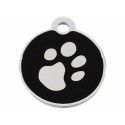 Placa identificativa Imarc Circle Preto Prateado