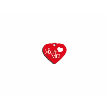 Placa identificativa Imarc Heart Vermelho