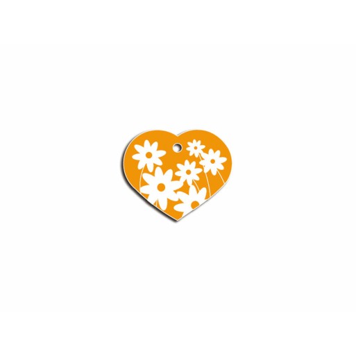 Plaque d'identification Imarc Heart Jaune Orange
